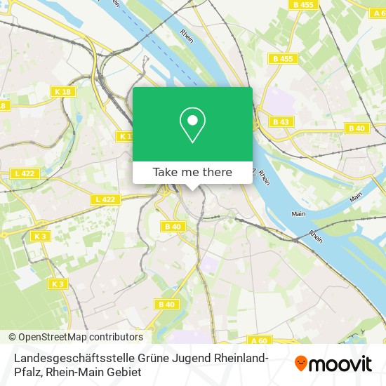 Карта Landesgeschäftsstelle Grüne Jugend Rheinland-Pfalz