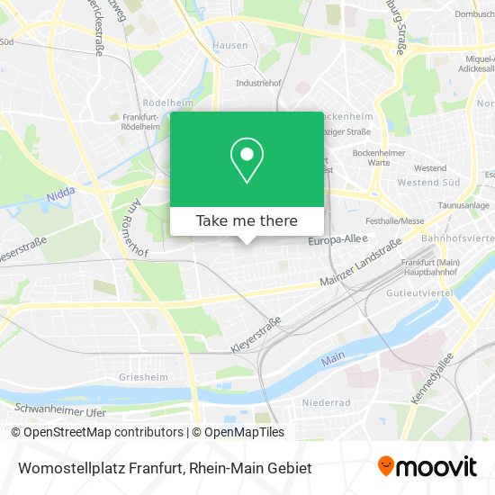 Womostellplatz Franfurt map