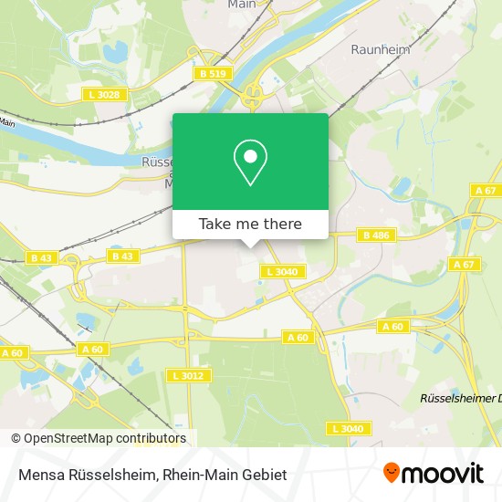 Mensa Rüsselsheim map