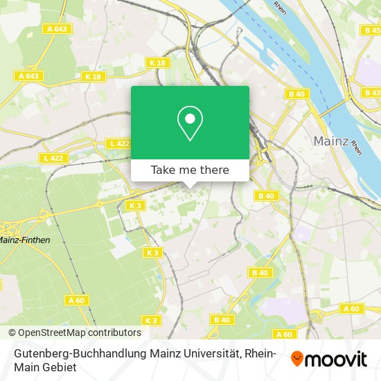 Gutenberg-Buchhandlung Mainz Universität map