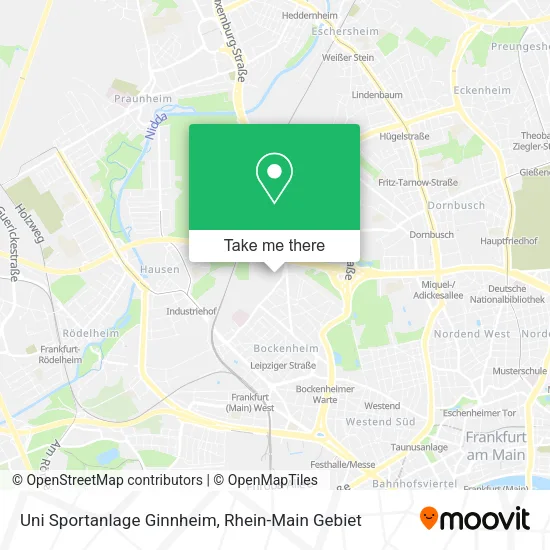 Карта Uni Sportanlage Ginnheim