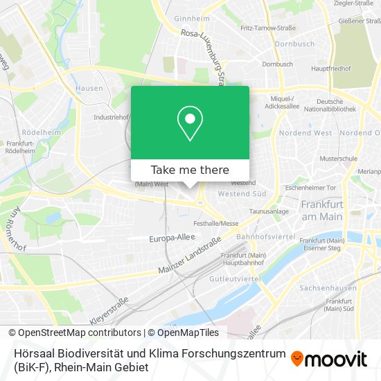 Hörsaal Biodiversität und Klima Forschungszentrum (BiK-F) map