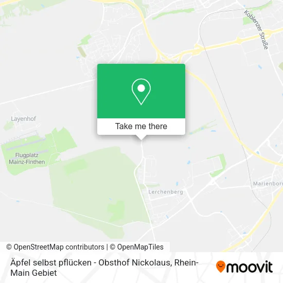 Карта Äpfel selbst pflücken - Obsthof Nickolaus