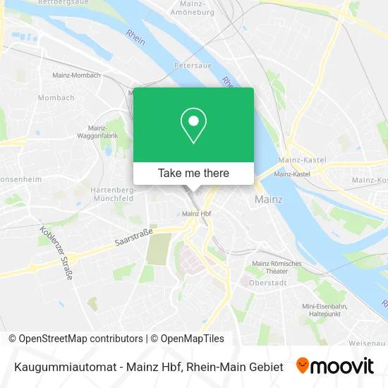 Карта Kaugummiautomat - Mainz Hbf