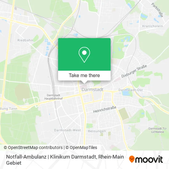 Карта Notfall-Ambulanz | Klinikum Darmstadt