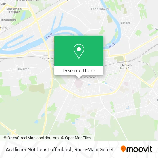 Карта Ärztlicher Notdienst offenbach