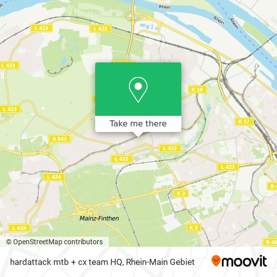 How to get to hardattack mtb + cx team HQ in Mainz by Bus, Train