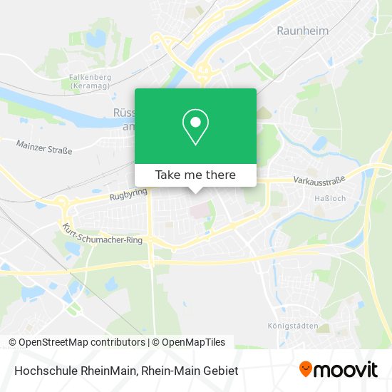 Hochschule RheinMain map