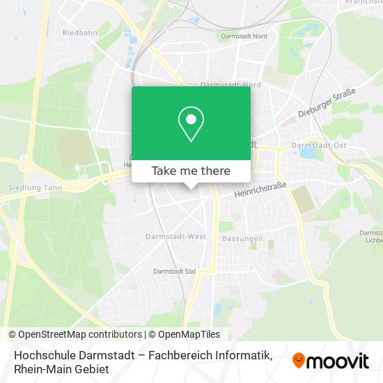 Hochschule Darmstadt – Fachbereich Informatik map