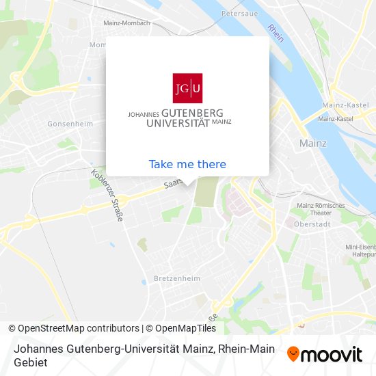 Johannes Gutenberg-Universität Mainz map