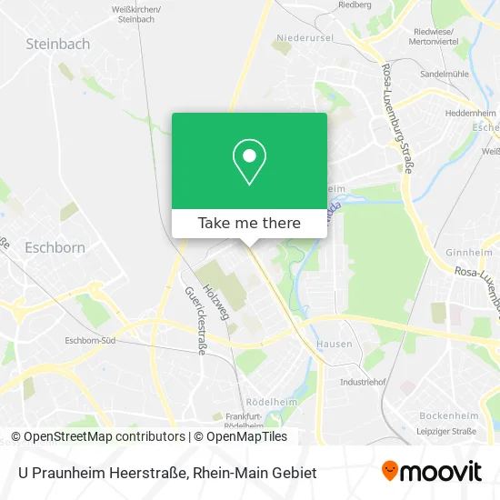 Карта U Praunheim Heerstraße