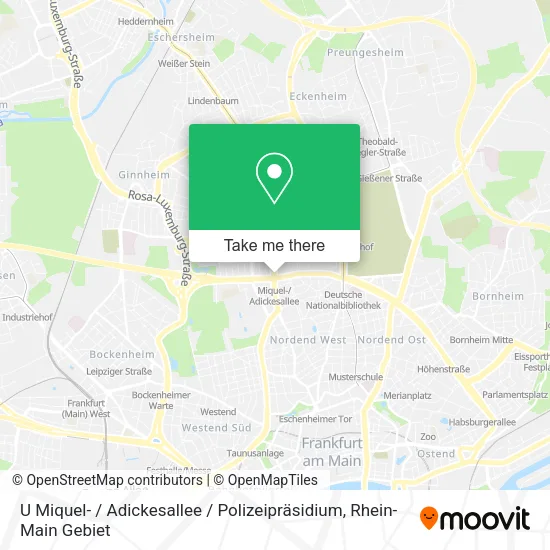 Карта U Miquel- / Adickesallee / Polizeipräsidium
