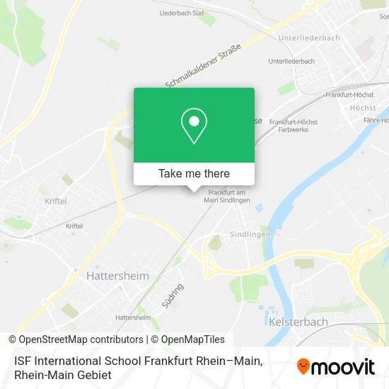 Карта ISF International School Frankfurt Rhein–Main