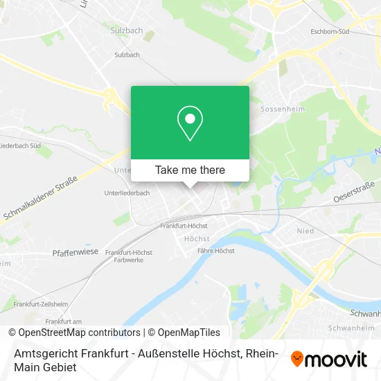 Карта Amtsgericht Frankfurt - Außenstelle Höchst