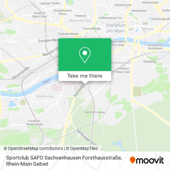 Sportclub SAFO Sachsenhausen Forsthausstraße map