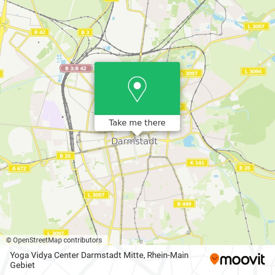 Карта Yoga Vidya Center  Darmstadt Mitte