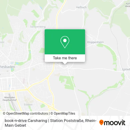 Карта book-n-drive Carsharing | Station Poststraße