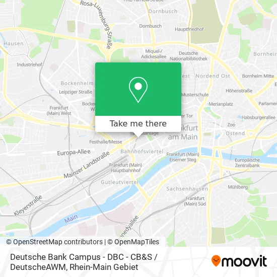Карта Deutsche Bank Campus - DBC - CB&S / DeutscheAWM