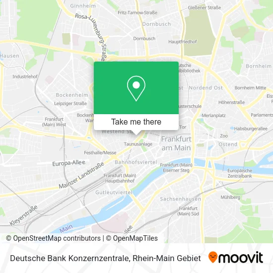 Deutsche Bank Konzernzentrale map
