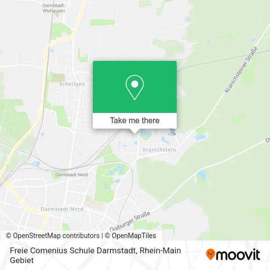 Карта Freie Comenius Schule Darmstadt