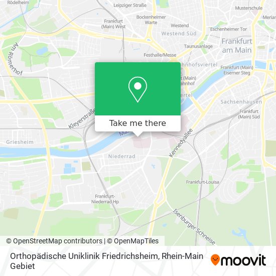 Карта Orthopädische Uniklinik Friedrichsheim