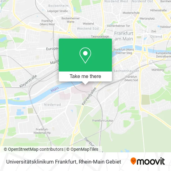 Карта Universitätsklinikum Frankfurt