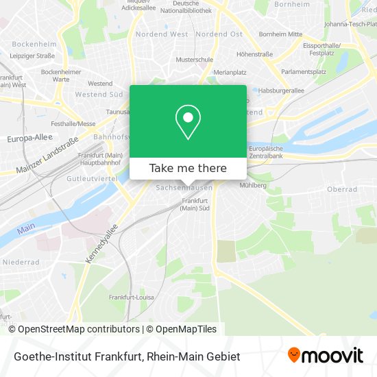 Карта Goethe-Institut Frankfurt