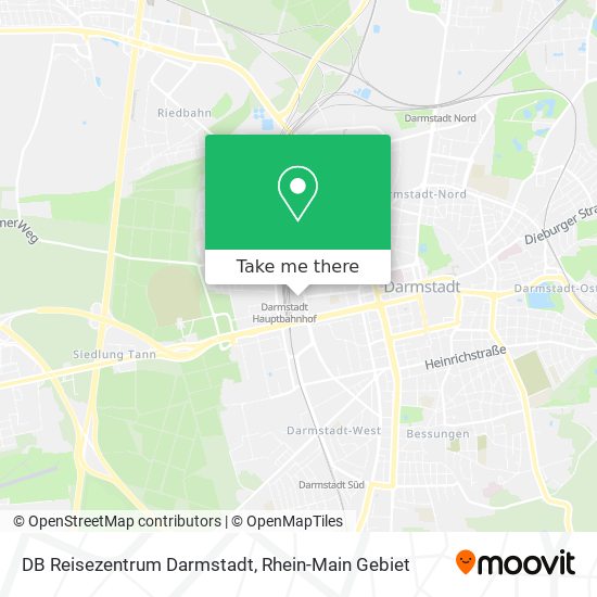 DB Reisezentrum Darmstadt map