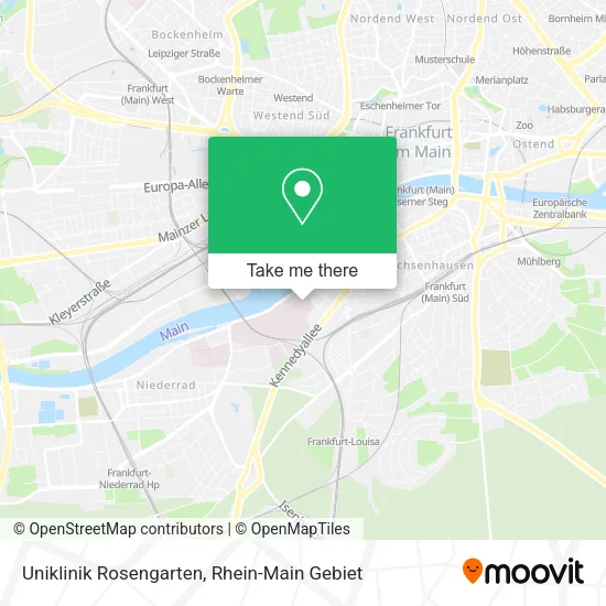 Карта Uniklinik Rosengarten