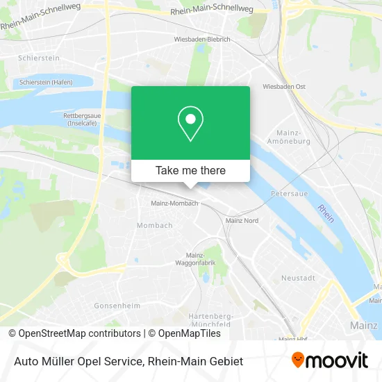 Карта Auto Müller Opel Service