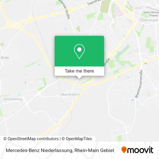 Карта Mercedes-Benz Niederlassung