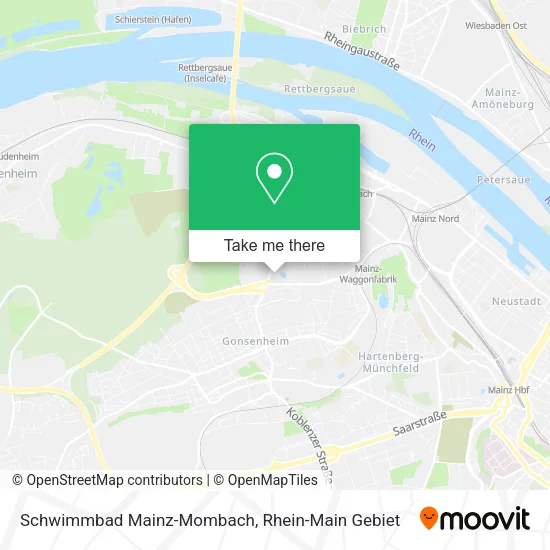 Карта Schwimmbad Mainz-Mombach