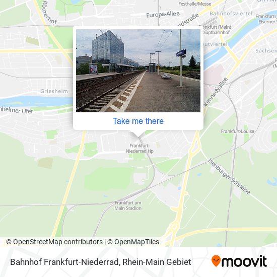 Bahnhof Frankfurt-Niederrad map