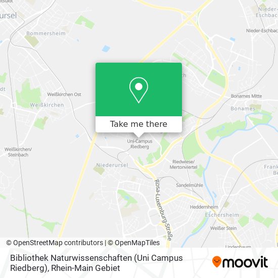 Bibliothek Naturwissenschaften (Uni Campus Riedberg) map