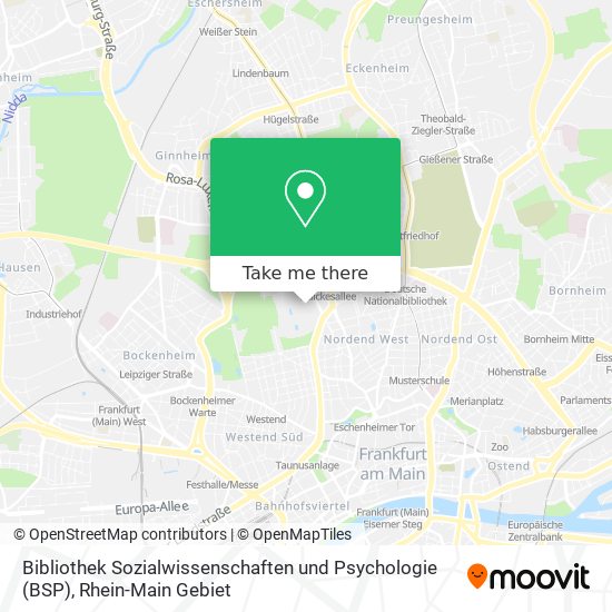 Bibliothek Sozialwissenschaften und Psychologie (BSP) map