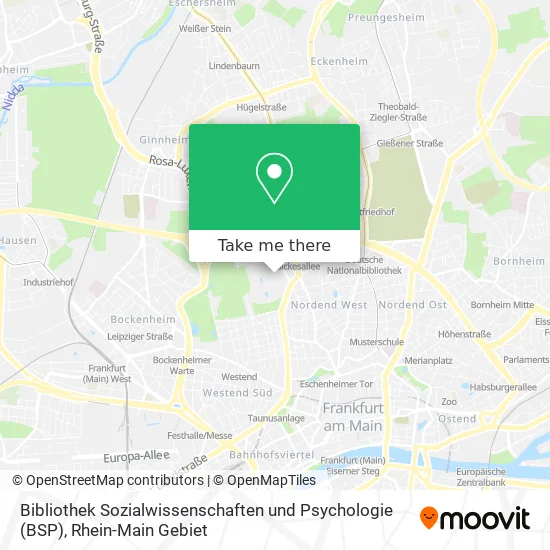 Карта Bibliothek Sozialwissenschaften und Psychologie (BSP)