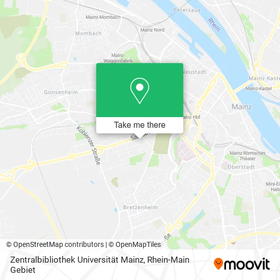 Карта Zentralbibliothek Universität Mainz