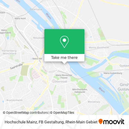 Hochschule Mainz, FB Gestaltung map