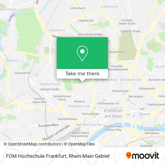 FOM Hochschule Frankfurt map