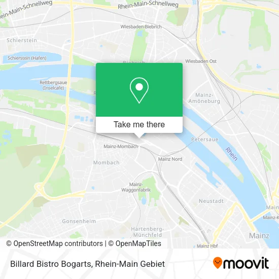 Billard Bistro Bogarts map