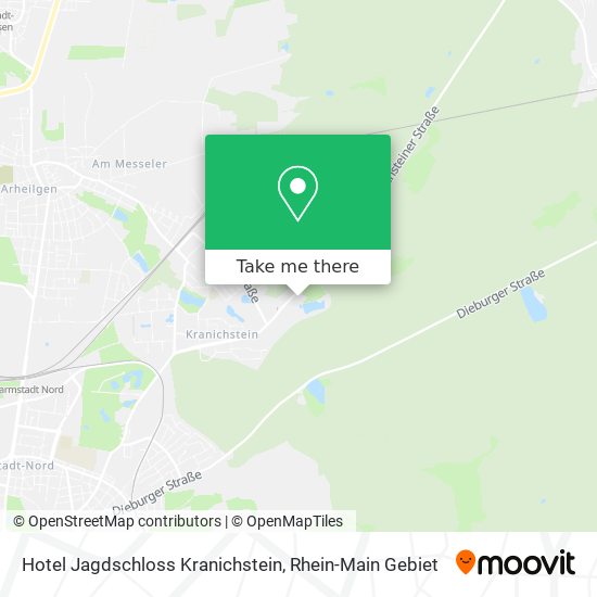Hotel Jagdschloss Kranichstein map