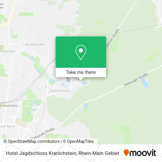 Hotel Jagdschloss Kranichstein map