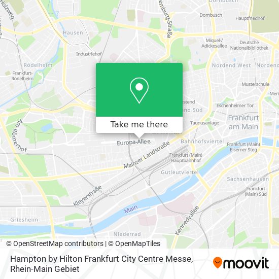 Hampton by Hilton Frankfurt City Centre Messe map