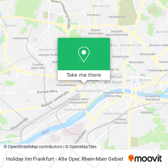 Карта Holiday Inn Frankfurt - Alte Oper