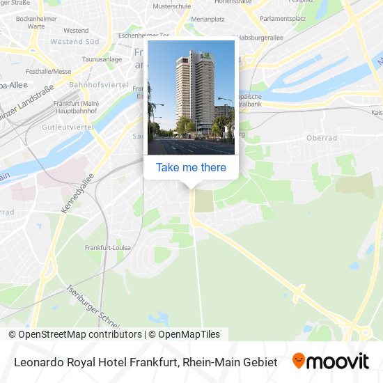 Карта Leonardo Royal Hotel Frankfurt