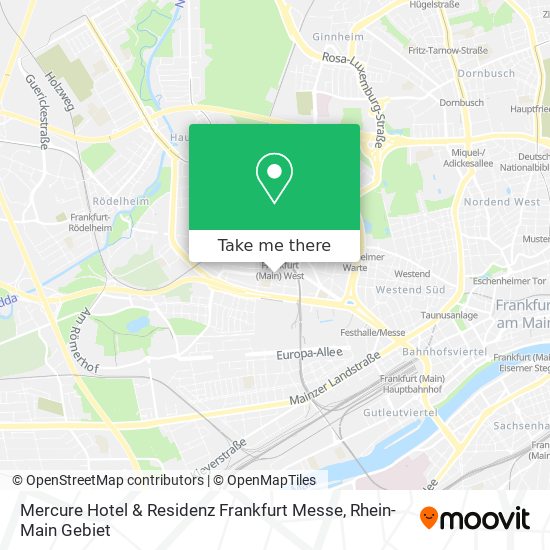 Mercure Hotel & Residenz Frankfurt Messe map