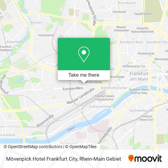 Карта Mövenpick Hotel Frankfurt City