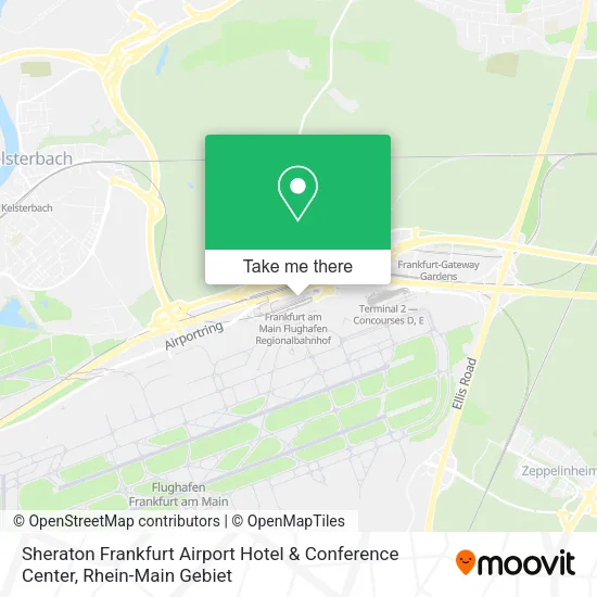 Sheraton Frankfurt Airport Hotel & Conference Center map