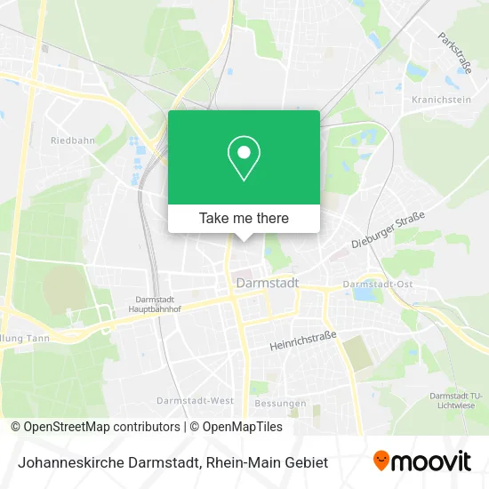 Карта Johanneskirche Darmstadt