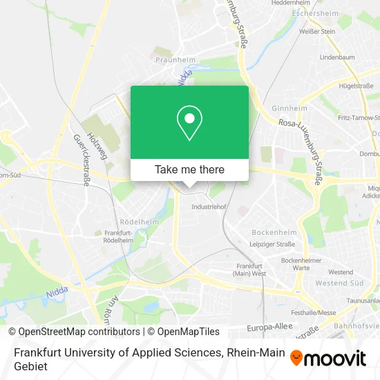 Карта Frankfurt University of Applied Sciences